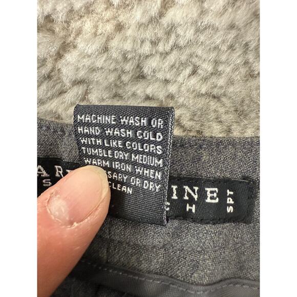 Larry Levine Size 10 Stretch Gray Pants Straight Leg Button Waist Career Wear - Picture 10 of 11